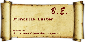 Brunczlik Eszter névjegykártya